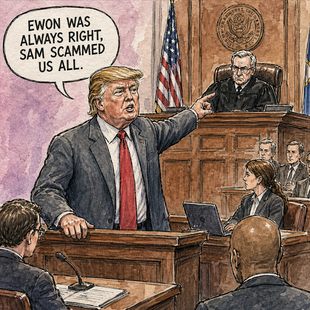 Duneld Twomp — the trial